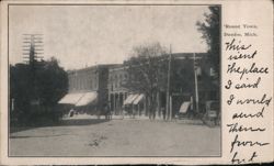 Round Town, Dundee, Mich. Postcard