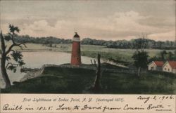 First Lighthouse at Sodus Point, NY (destroyed 1871) Postcard