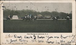 Polo Playing in Lakewood, New Jersey Postcard Postcard Postcard