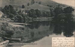 Delaware River at Walton, NY Postcard