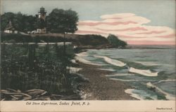 Old Stone Lighthouse, Sodus Point, NY Postcard