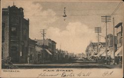 Main Street, Ventura, CA - Pleasant Easter to all California Postcard Postcard Postcard