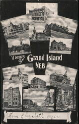 Views of Grand Island, NEB Nebraska Postcard Postcard Postcard