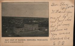 East Half of Madison, Nebraska, from South Postcard