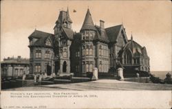 Hopkins' Art Institute, San Francisco. Before the Earthquake Disaster Postcard