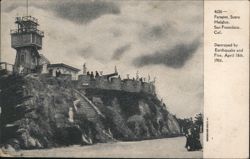 Parapet, Sutro Heights, San Francisco, Cal. Destroyed 1906 Postcard