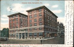 Colonial Hotel, Springfield, MO Postcard