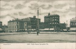 Public Square, Springfield, MO Postcard