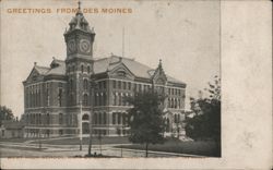 West High School, Main Building, Des Moines, Iowa Postcard Postcard Postcard