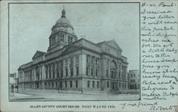 Allen County Courthouse, Fort Wayne, Indiana Postcard