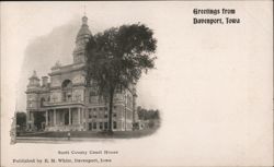 Scott County Court House, Davenport, Iowa Postcard Postcard Postcard