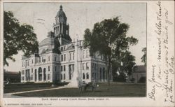 Rock Island County Court House, Rock Island, IL Postcard