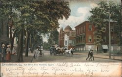 Bull Street from Monterey Square, Savannah Postcard