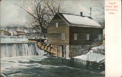 Downs Mill, Bristol, Conn. Postcard