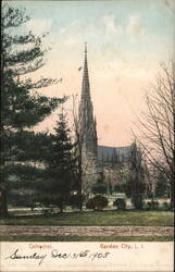 Cathedral, Garden City, L.I. New York Postcard Postcard Postcard