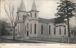 M. E. Church, Greenport, L.I. Postcard