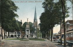 Central Park with Soldiers Monument Postcard