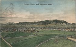 Bridger Range and Bozeman, Mont. Montana Postcard Postcard Postcard