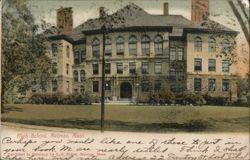 High School, Melrose, Mass. Postcard