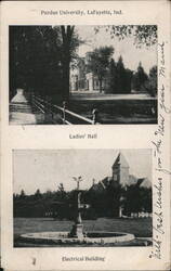 Purdue University, Ladies' Hall and Electrical Building Lafayette, IN Postcard Postcard Postcard