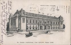 St. Joseph Auditorium Missouri Postcard Postcard Postcard