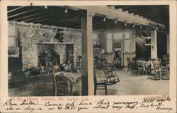 Alpine Tavern Interior, Mt. Lowe, CA Postcard