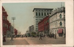 Broadway from Twelfth Street, Oakland, CA California Postcard Postcard Postcard