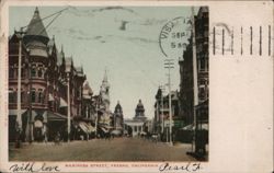 Mariposa Street, Fresno, California Postcard