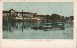 River Front, Sacramento, California Postcard