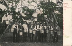 Cherry Pickers Near Sacramento, California Postcard