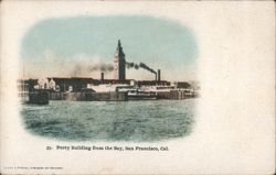 Ferry Building from the Bay, San Francisco Postcard