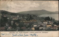 North Sausalito Looking Toward Mt. Tamalpais California Postcard Postcard Postcard