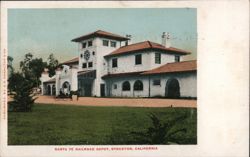 Santa Fe Railroad Depot, Stockton, CA California Postcard Postcard Postcard