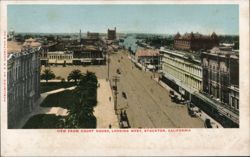 View From Court House, Looking West, Stockton CA California Postcard Postcard Postcard