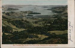 San Francisco Bay, as seen from Train on Mt. Tamalpais Railroad California Postcard Postcard Postcard