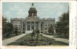 Fresno, California Court House Postcard