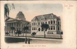 San Jose, Cal. Hall of Records and Court House California Postcard Postcard Postcard