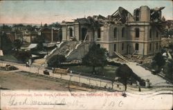 Santa Rosa, CA County Courthouse after 1906 Earthquake California Postcard Postcard Postcard