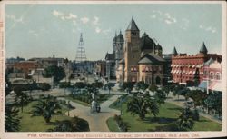 Post Office, Also Showing Electric Light Tower, San Jose, CA California Postcard Postcard Postcard