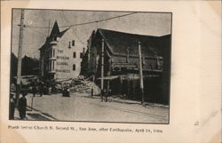 Presbyterian Church, N. Second St., San Jose, After Earthquake Postcard