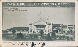 Paso Robles Hot Springs Hotel, New Bath House Postcard