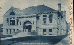 Santa Cruz Free Library California Postcard Postcard Postcard