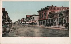 University Avenue, Palo Alto, California Postcard Postcard Postcard