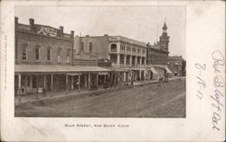 Main Street, Red Bluff CA Postcard