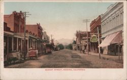 Market Street, Redding, California Postcard Postcard Postcard