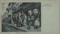 Street Scene, Chinatown, San Francisco Postcard