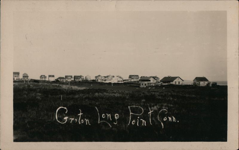 View of the Town Groton Long Point, CT Postcard