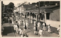 Red Cross Nurses, Parade, C. E. Staplin Fish Market Stonington, CT Postcard Postcard Postcard