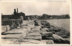 Breakwater with Lobster pots Stonington, CT Postcard Postcard Postcard