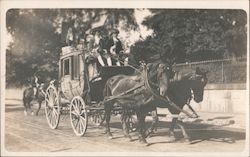 Old Stage Coach, Colonial Relic from Farmington, Battle Centennial Parade Postcard